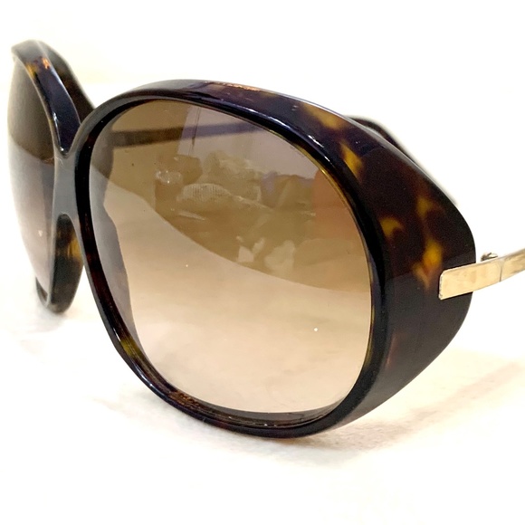 MARNI Vintage Dark Tortoiseshell Round Over Sized Brown Lens Sunglasses Case - Picture 4 of 11